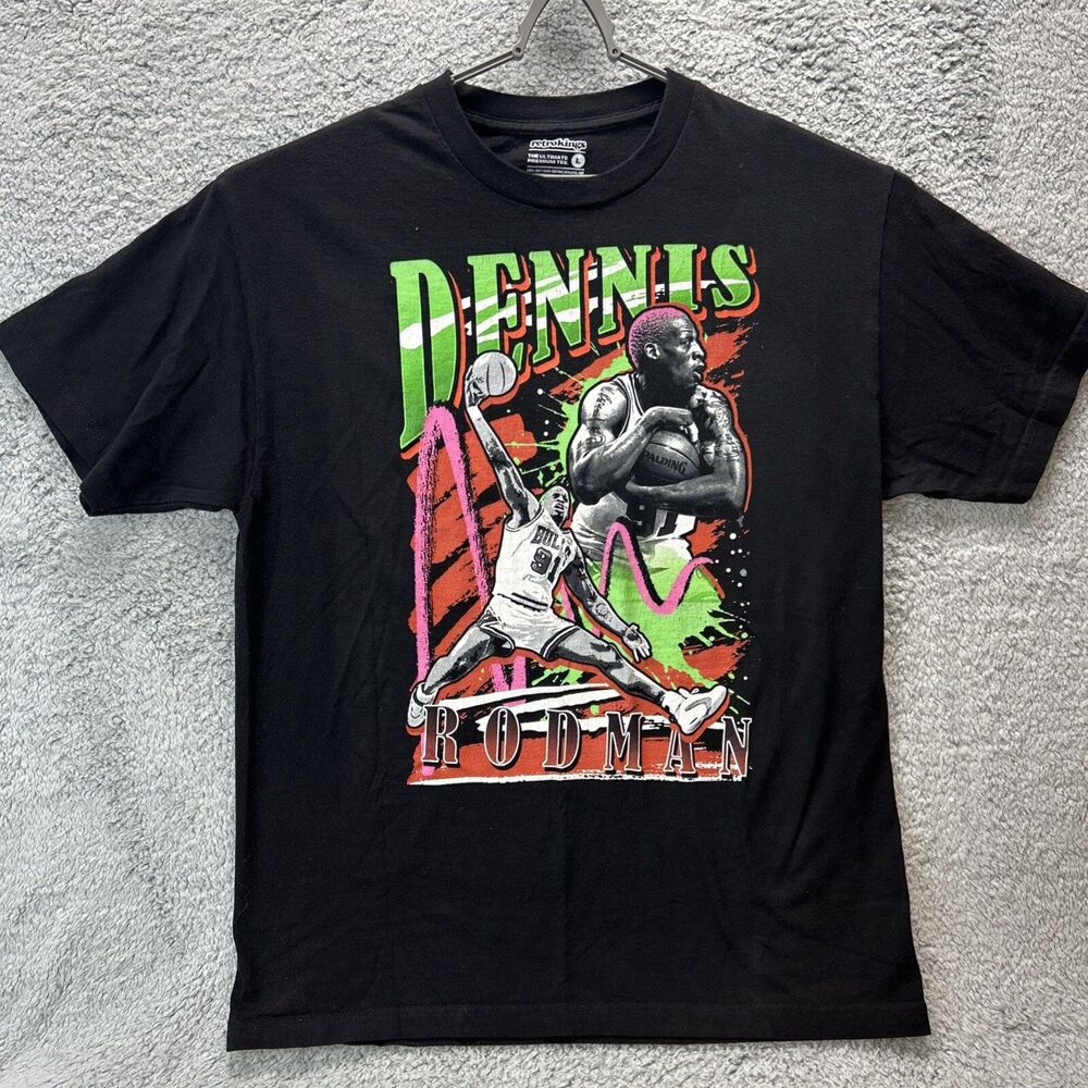 Streetwear on Demand RODMAN WORM RETRO BLACK Tee Shirt LARGE LIMITED